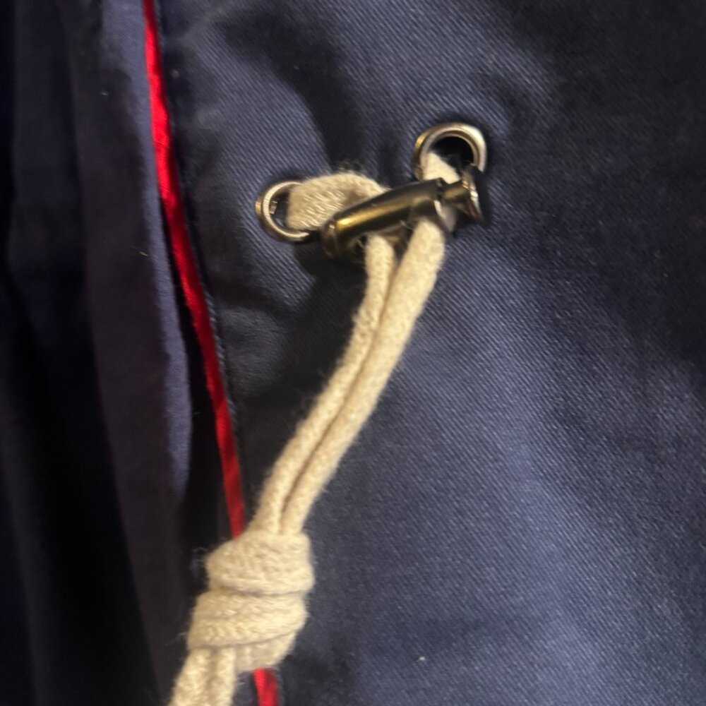 Boden Blue Denim Military collared women jacket with Embellished stripe - Picture 13 of 15